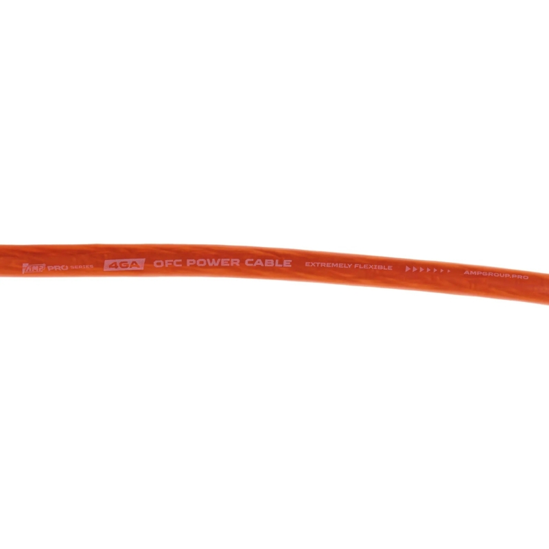Кабель силовой AMP AMP PRO 4Ga OFC красный
