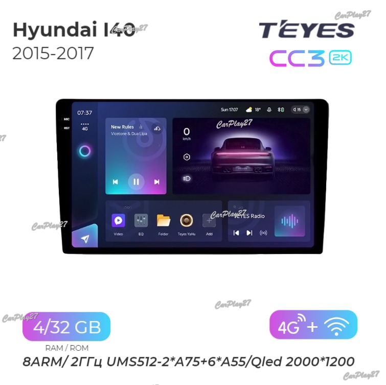 Магнитола штатная Hyundai i40 2015