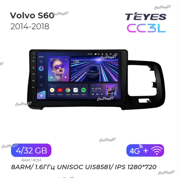 Магнитола штатная Volvo S60 2014