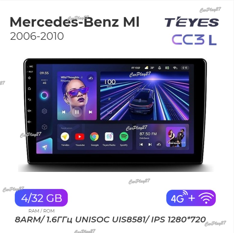 Магнитола штатная Mercedes-Benz Ml 2006