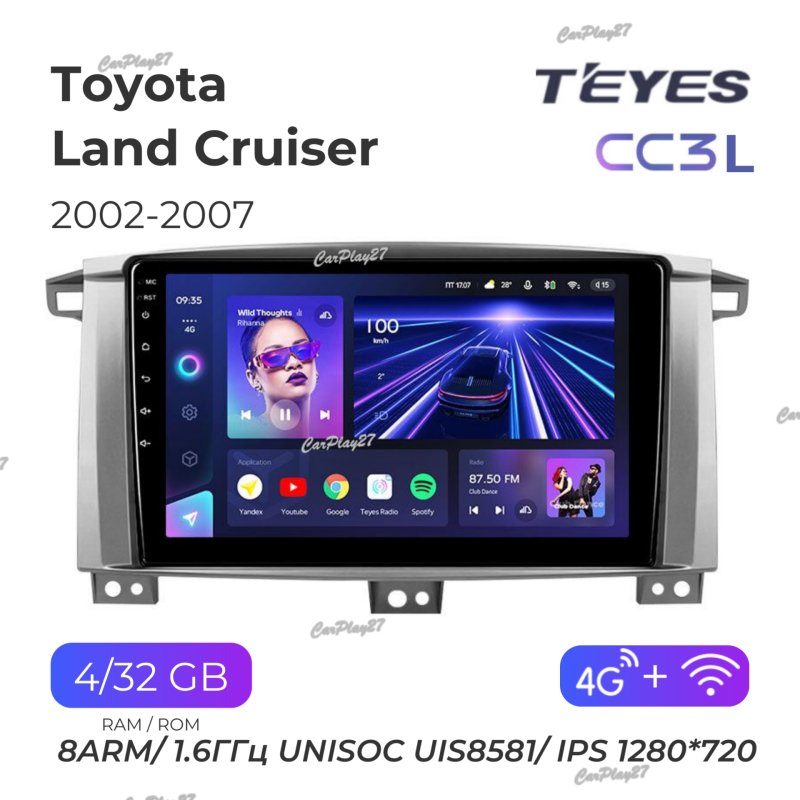 Магнитола штатная Toyota Land Crusier 100 2002