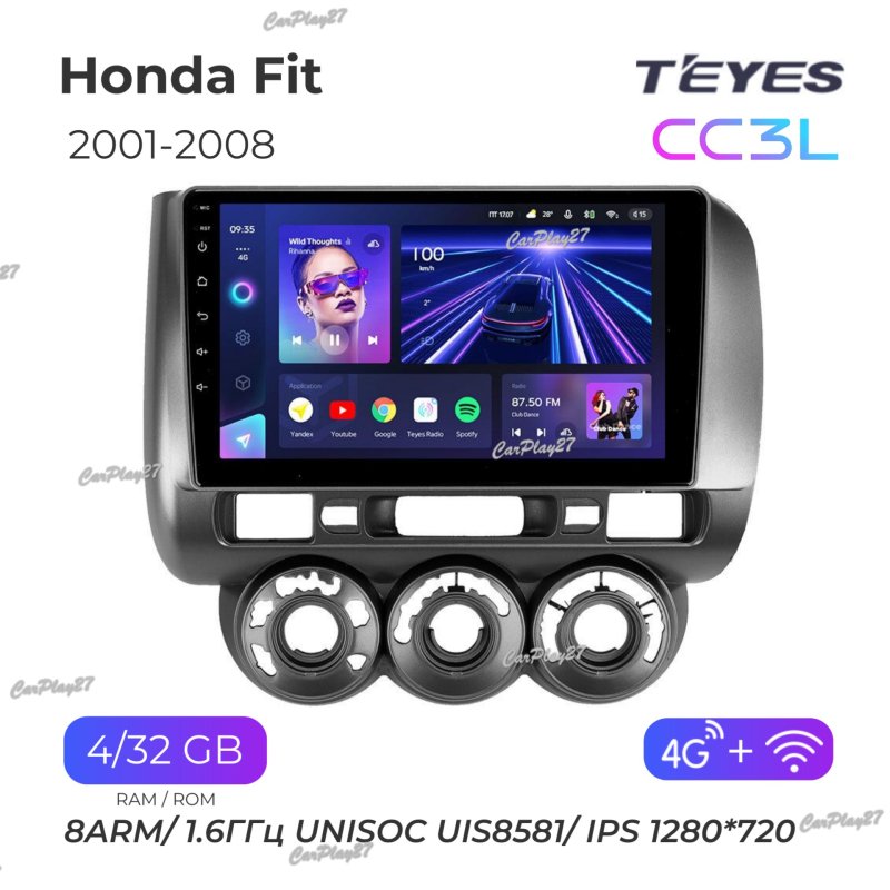 Магнитола штатная Honda Fit 2001