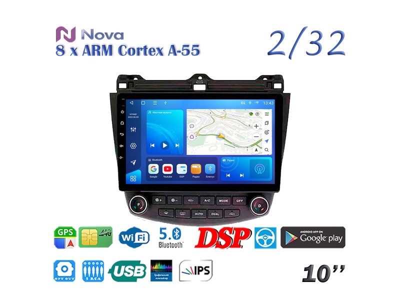 Магнитола штатная Honda Accord 2002