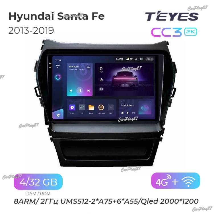 Магнитола штатная Hyundai Santa Fe 2013