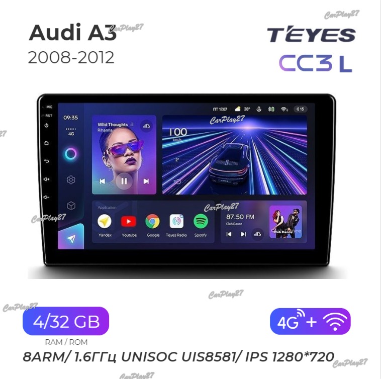 Магнитола штатная Audi A3 2008