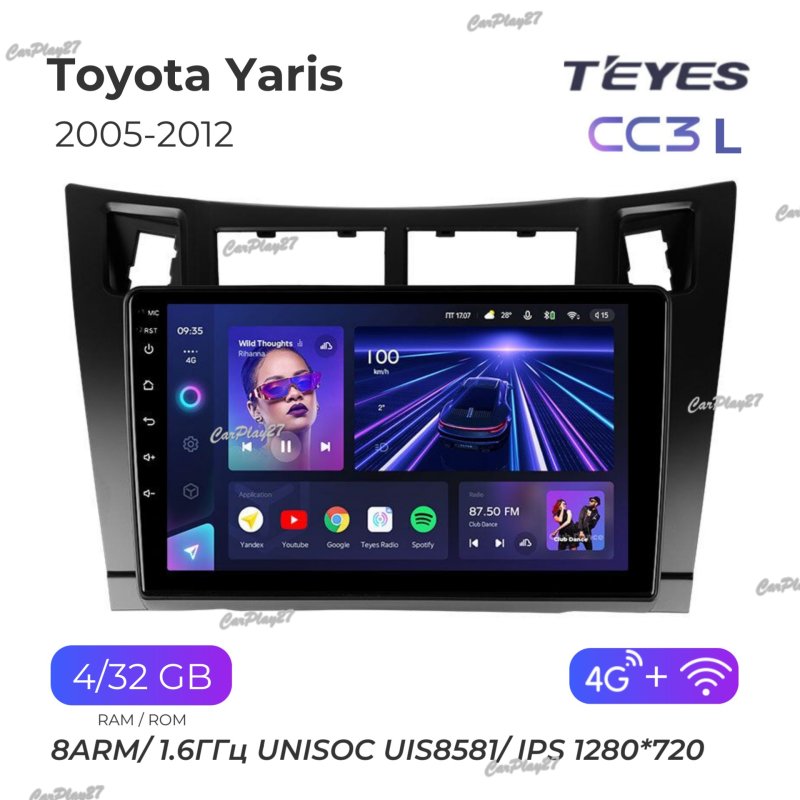 Магнитола штатная Toyota Yaris 2005