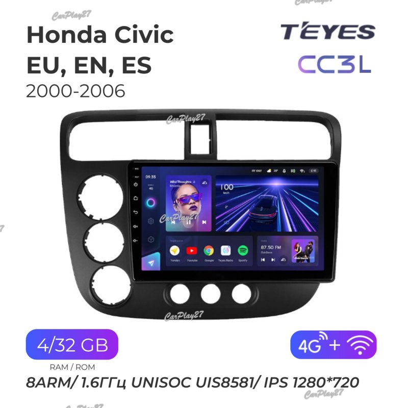 Магнитола штатная Honda Civic 2000