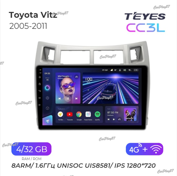 Магнитола штатная Toyota Vitz 2005