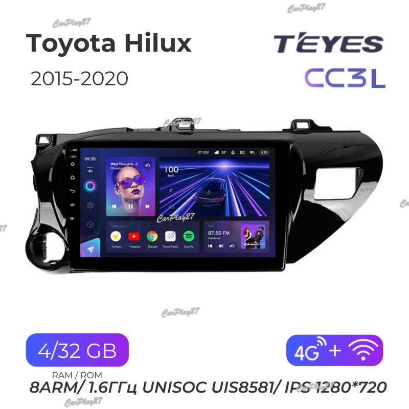 Магнитола штатная Toyota Hilux 2015