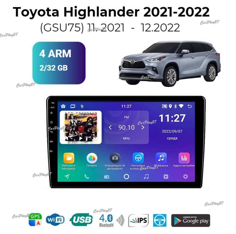 Магнитола штатная Toyota Highlander 2021