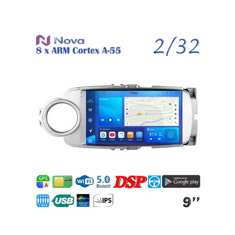 Магнитола штатная Toyota Vitz 2010