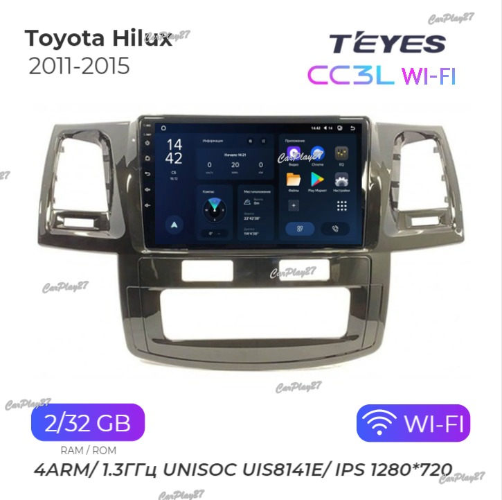 Магнитола штатная Toyota Hilux 2011