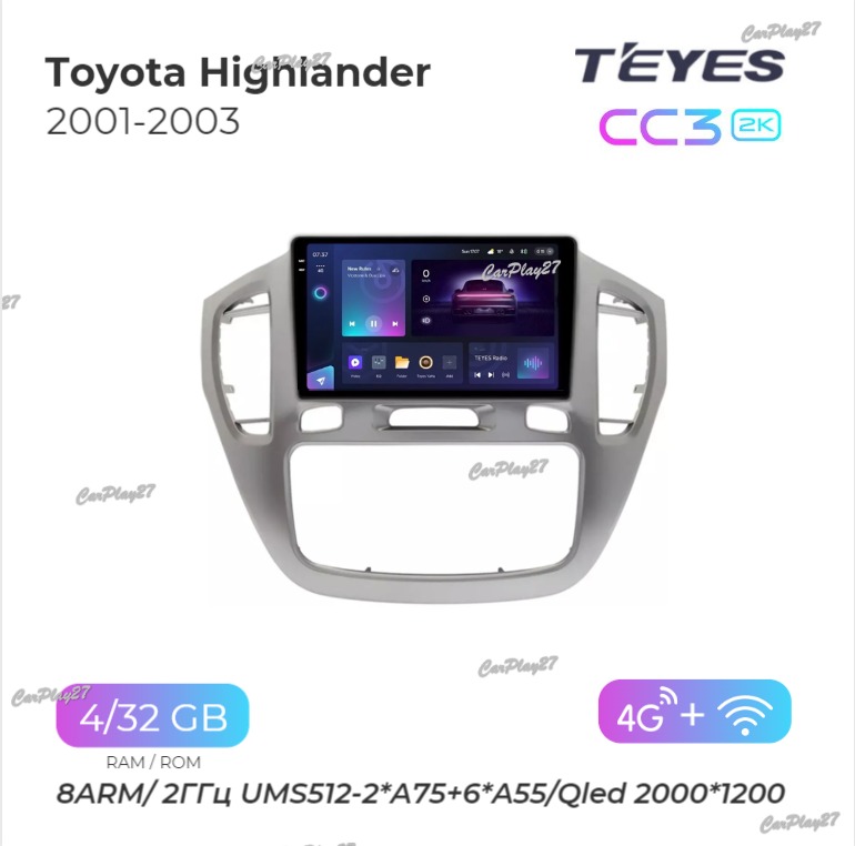 Магнитола штатная Toyota Highlander 2001