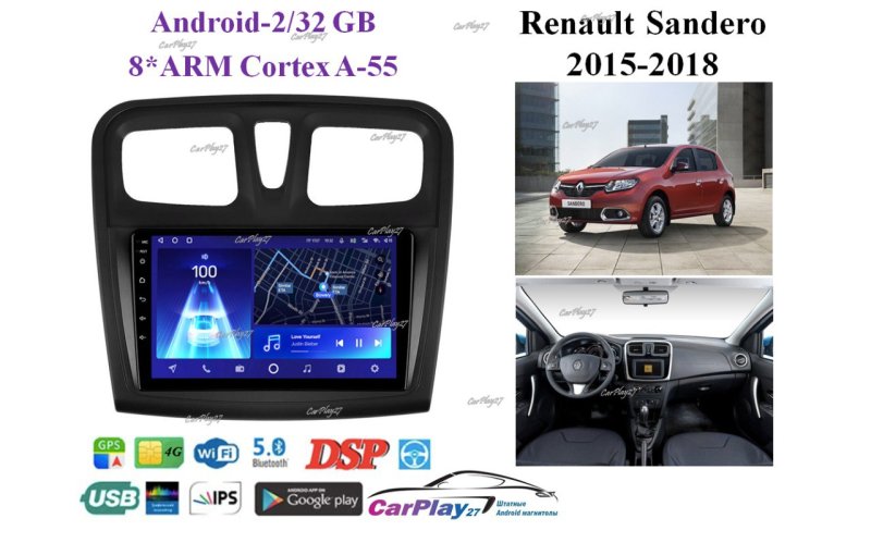 Магнитола штатная Renault Sandero 2015