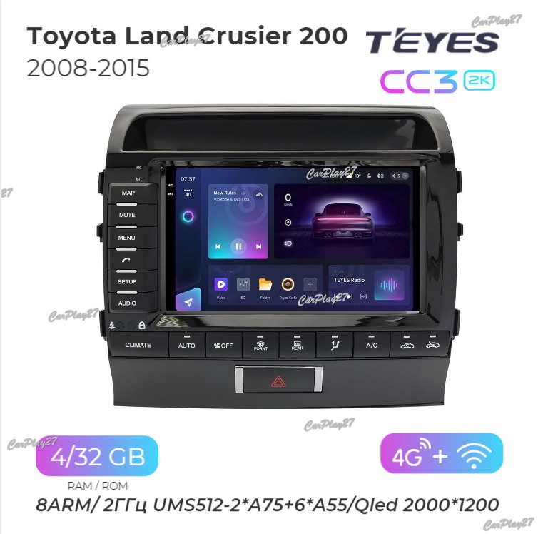 Магнитола штатная Toyota Land Cruiser 200 2008