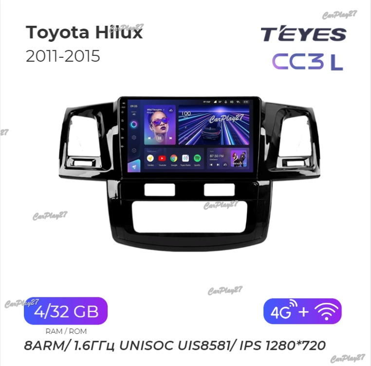 Магнитола штатная Toyota Hilux 2011