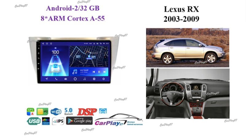 Магнитола штатная Lexus RX 2003