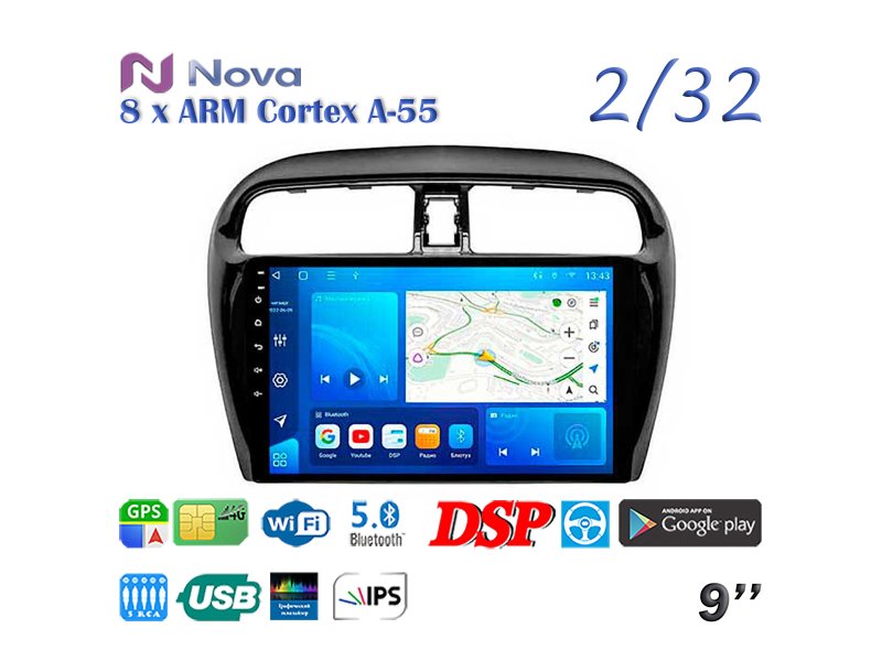 Магнитола штатная Mitsubishi Mirage 2012