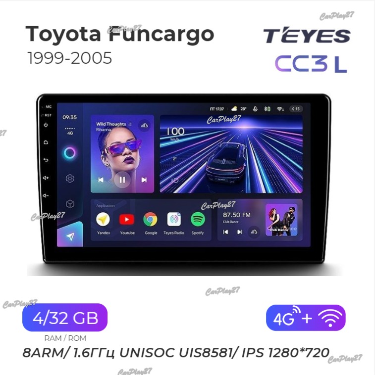 Магнитола штатная Toyota FunCargo 1999