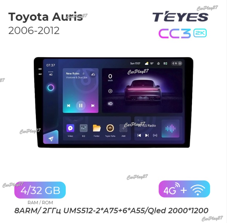 Магнитола штатная Toyota Auris 2006