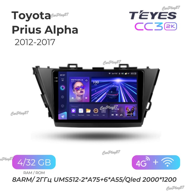 Магнитола штатная Toyota Prius Alpha 2012