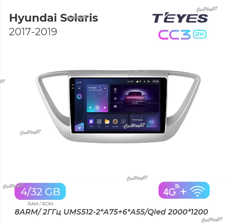 Магнитола штатная Hyundai Solaris 2017