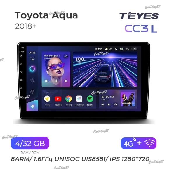 Магнитола штатная Toyota Aqua 2018+