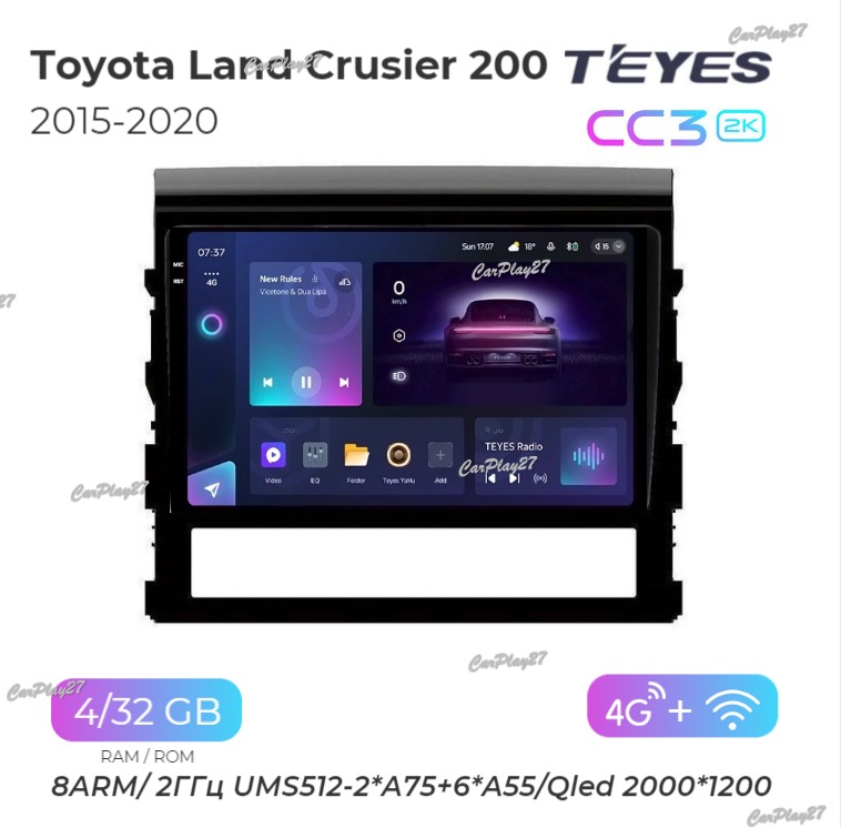 Магнитола штатная Toyota Land Cruiser 200 2015