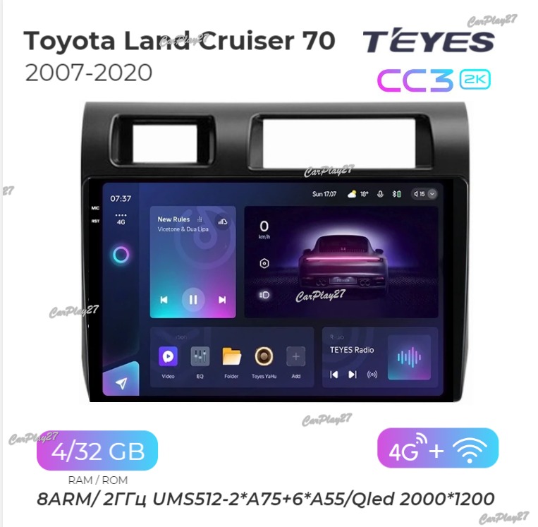 Магнитола штатная Toyota Land Cruiser 70 2007