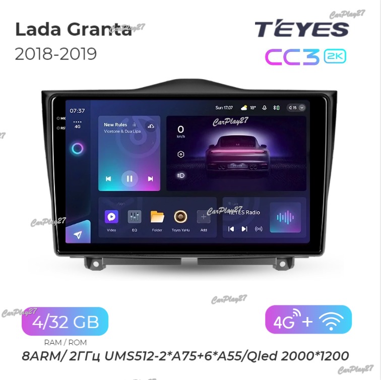 Магнитола штатная Lada Granta 2018
