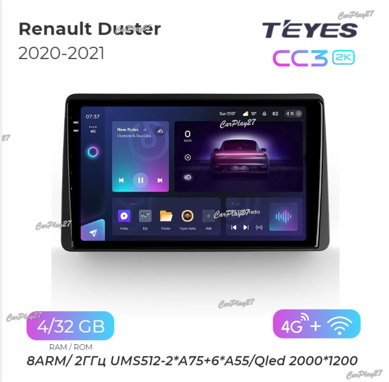 Магнитола штатная Renault Duster 2020