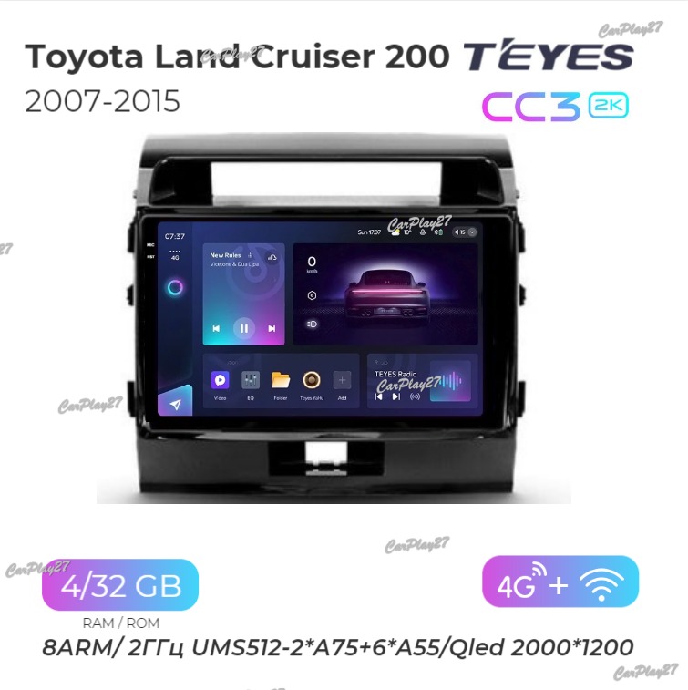 Магнитола штатная Toyota Land Cruiser 200 2007