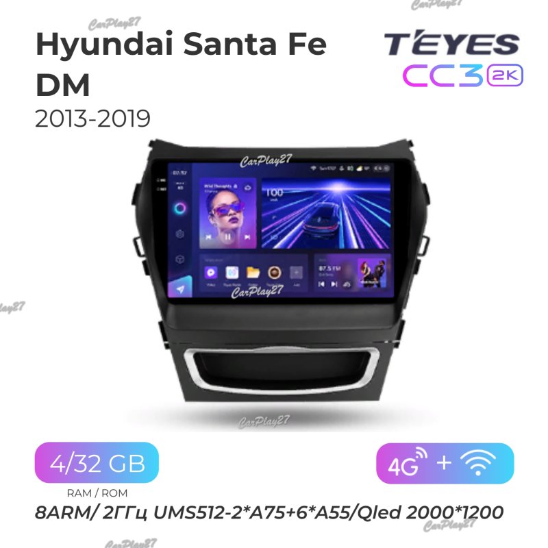 Магнитола штатная Hyundai Santa Fe DM 2013