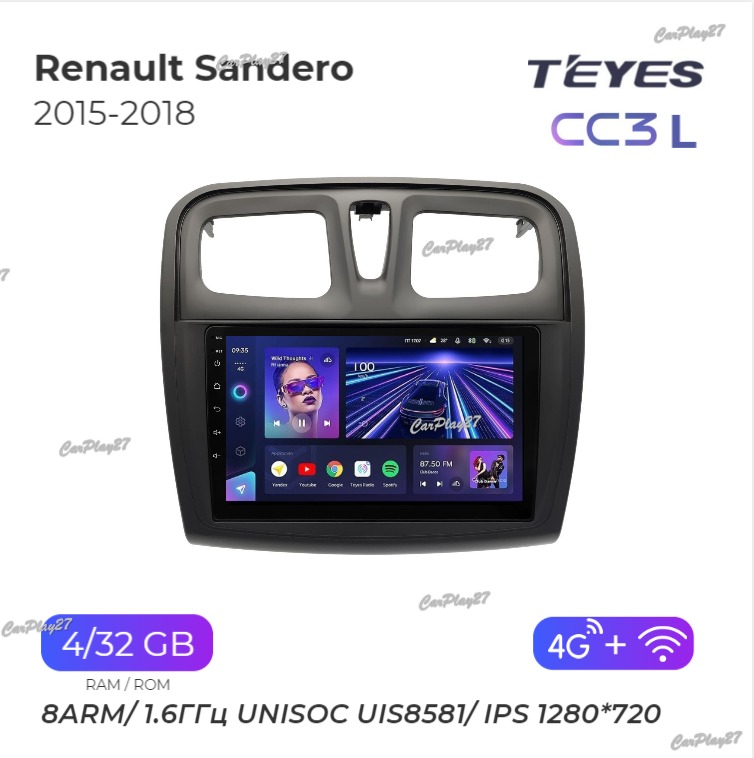 Магнитола штатная Renault Sandero 2015