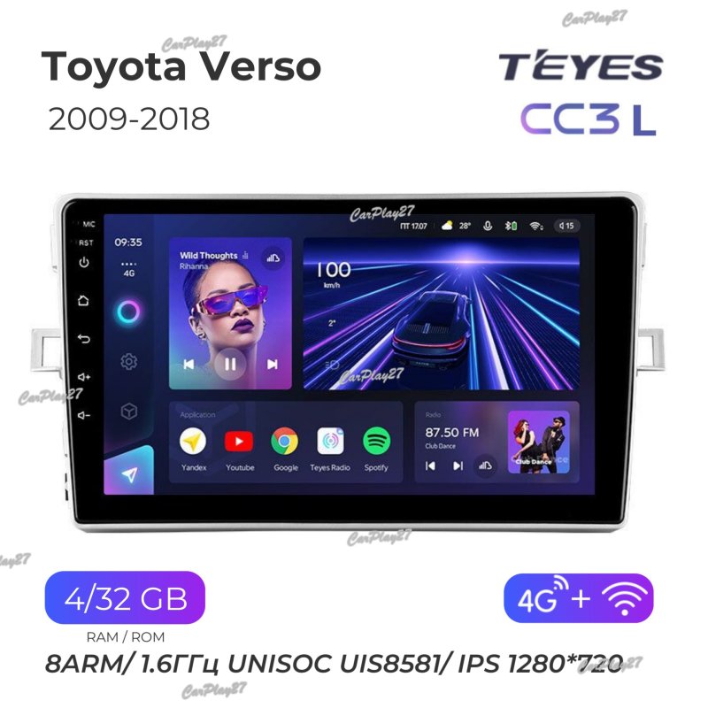 Магнитола штатная Toyota Verso 2009