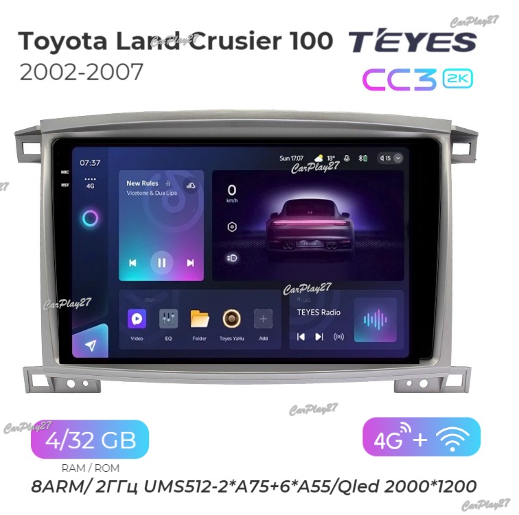 Магнитола штатная Toyota Land Crusier 100 2002