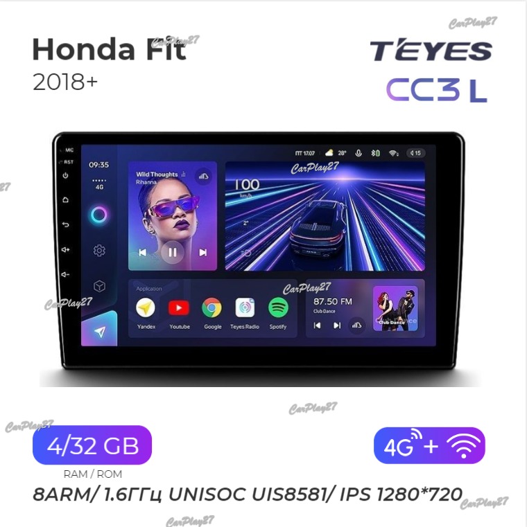 Магнитола штатная Honda Fit 2018+