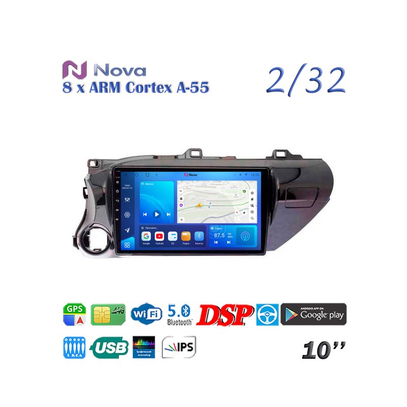 Магнитола штатная Toyota Hilux 2015