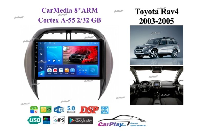 Магнитола штатная Toyota Rav4 2003