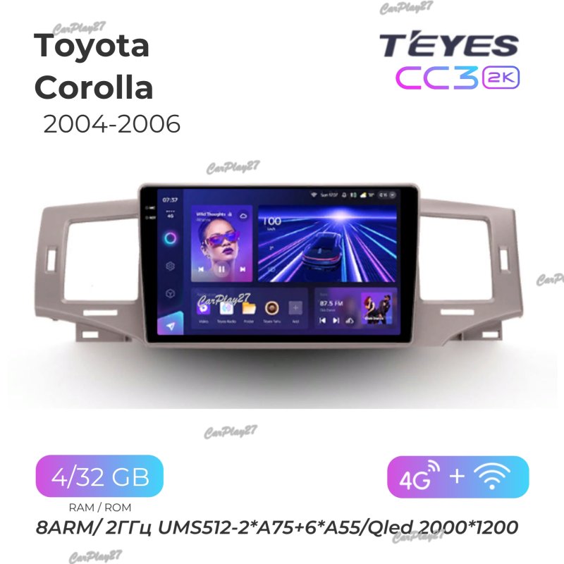 Магнитола штатная Toyota Corolla 2004