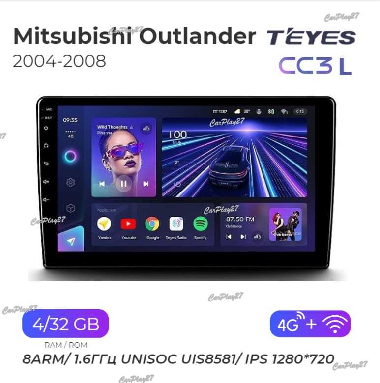 Магнитола штатная Mitsubishi Outlander 2004