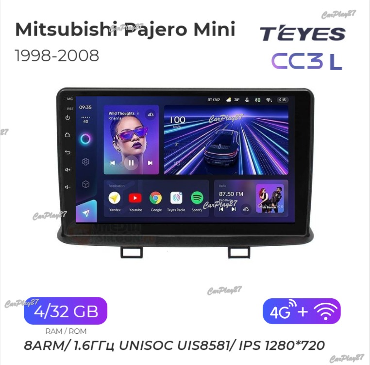 Магнитола штатная Mitsubishi Pajero mini 1998