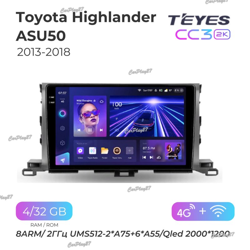 Магнитола штатная Toyota Highlander 2013