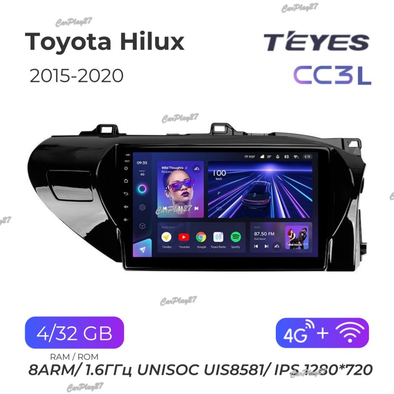 Магнитола штатная Toyota Hilux 2015