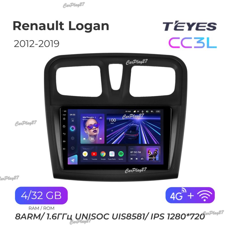 Магнитола штатная Renault Logan 2012