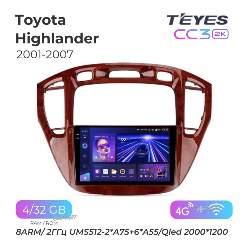 Магнитола штатная Toyota Highlander 2001