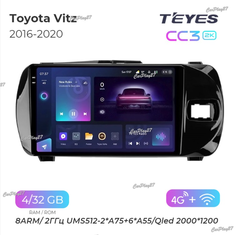 Магнитола штатная Toyota Vitz 2014