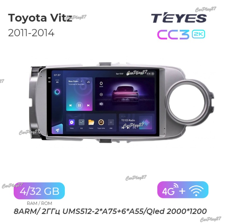 Магнитола штатная Toyota Vitz 2011