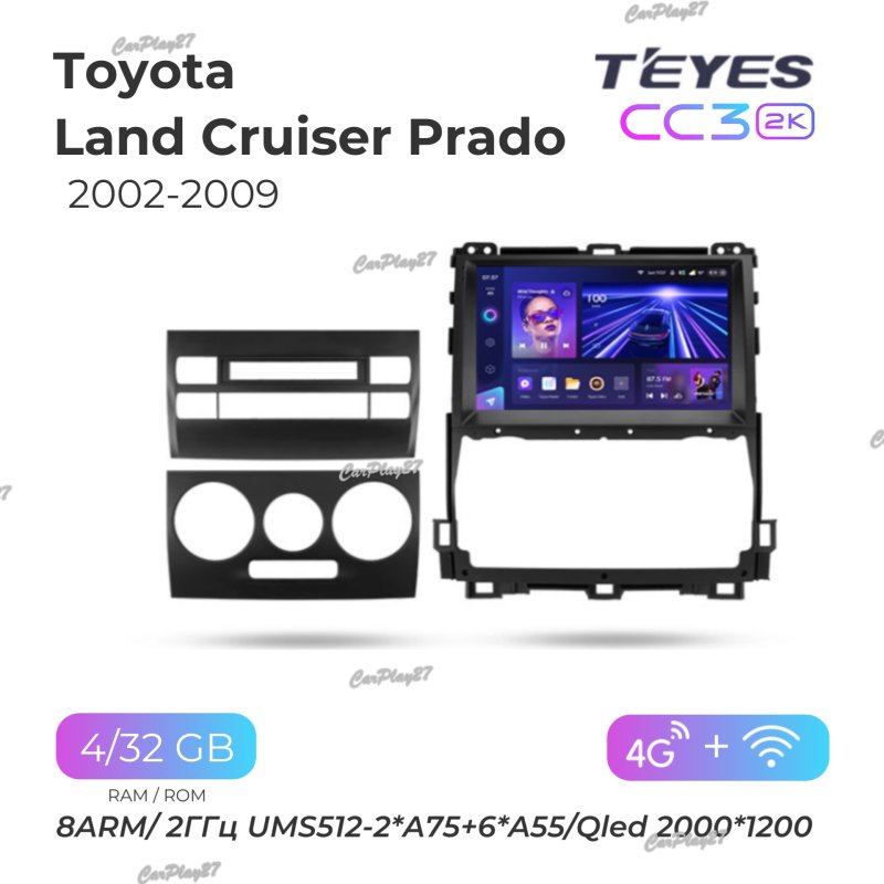 Магнитола штатная Toyota Land Cruiser Prado 120 2002