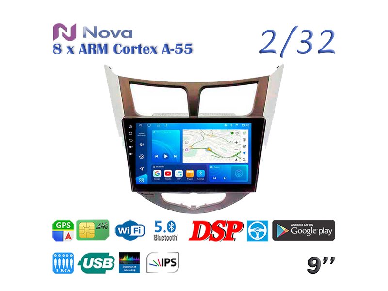 Магнитола штатная Hyundai Solaris 2010